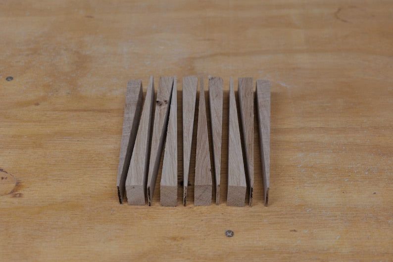 Pack of 10 Quality Handmade Oak Hardwood Wedges - Shims - Spacers - Fence wedges